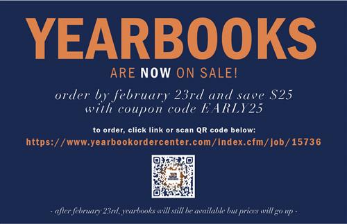  Yearbooks are now on sale!!!!